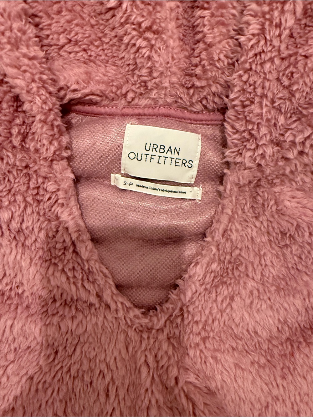 Urban Outfitters Dusty Rose Plush Hoodie - Picture 2 of 3